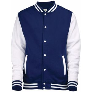 College jacket/vest navyblauw/wit voor heren