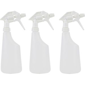 6x Waterverstuivers/watersproeiers transparant 0,6 liter inhoud