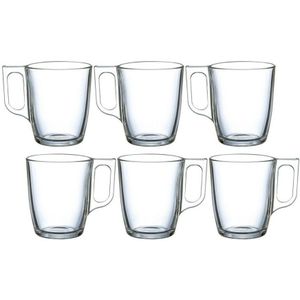 Lunminarc Theeglazen met oor set 6x stuks 250ml - Vaatwasser bestendig