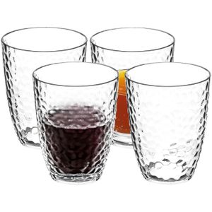 5Five Drinkglazen Estiva - 12x - transparant - onbreekbaar kunststof - 380 ml