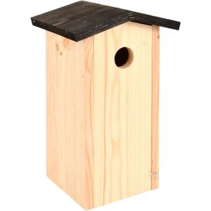 Vurenhouten vogelhuisjes/vogelhuizen 28.3 cm met kijkluik