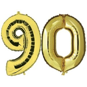 Verjaardag ballonnen 90 jaar goud