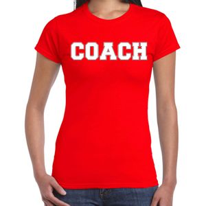 Bellatio Decorations Cadeau t-shirt voor dames - coach - rood - bedankje - verjaardag