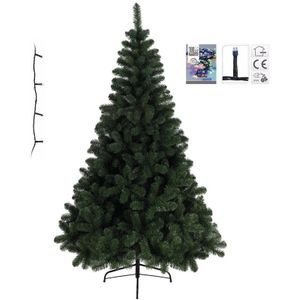 Kunst kerstboom Imperial Pine 120 cm met gekleurde lampjes