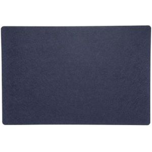 Rechthoekige placemat met ronde hoeken polyester navy blauw 30 x 45 cm - Placemats/onderleggers - Tafeldecoratie