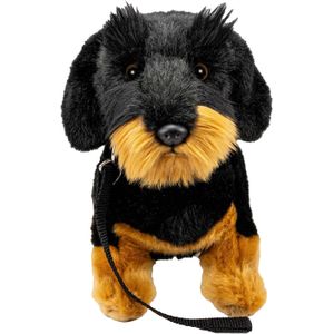 Carl Dick Knuffeldier Teckel hond - zachte pluche stof - premium kwaliteit knuffels - 30 cm