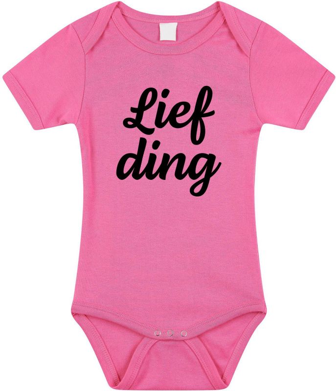 Lief ding kraamcadeau rompertje roze meisjes