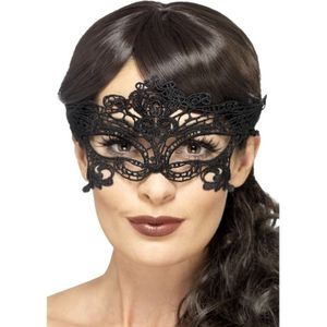 Zwart Venetiaans oogmasker voor dames