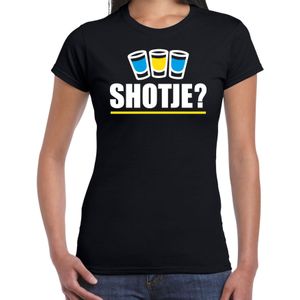 Fout Apres ski t-shirt Schotje zwart dames