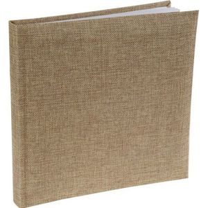 Vierkant gastenboek jute 24 x 24 cm - 22 paginas