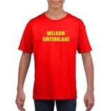 Sinterklaas T-shirt Welkom Sinterklaas voor kinderen rood