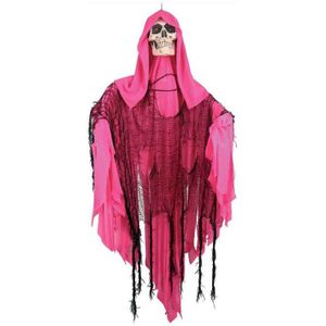 Skelet pop roze met licht en beweging