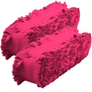 3x stuks neon roze crepe papier slinger 18 meter