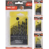 FX Tools - Borenset - 13-delig - Zwart - Metaal - Inclusief Houder