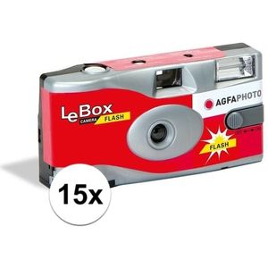 15x Wegwerp camera/fototoestel met flits voor 27 kleuren fotos