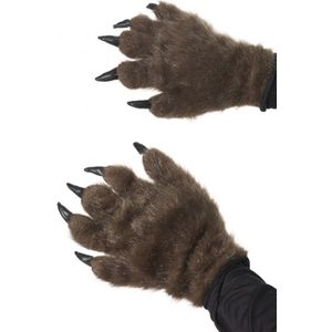Harige dierenpoot / weerwolf handschoenen voor volwassenen