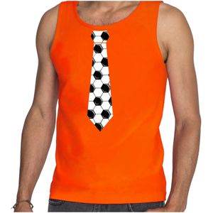 Oranje fan tanktop / kleding Holland voetbal stropdas EK/ WK voor heren