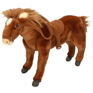 Hansa Pluche Paard met Zadel Knuffel 37 cm