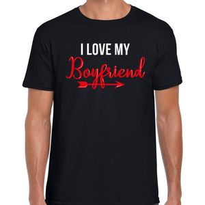 I love my boyfriend valentijn t-shirt zwart voor heren