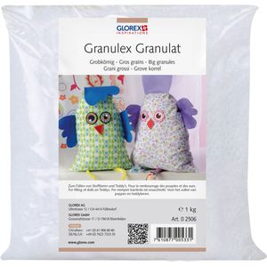 Glorex Hobby vulmateriaal - 1000 gram voor knuffels/kussens - wit - Granulex grove korrels