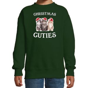 Groene Kersttrui / Kerstkleding Christmas cuties voor kinderen