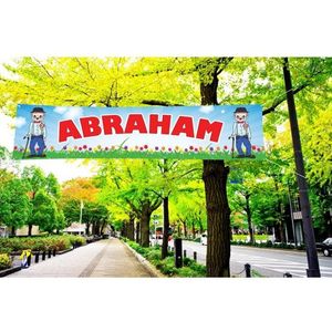 Abraham 50 jaar spandoek 200 cm
