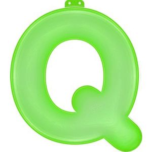 Opblaasbare letter Q groen