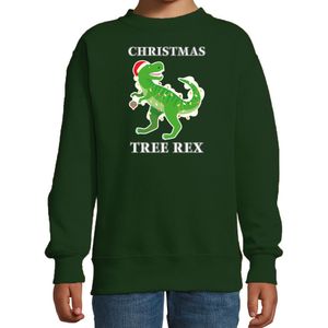 Groene Kersttrui / Kerstkleding Christmas tree rex voor kinderen