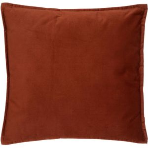 Atmosphera Bank/sierkussens huiskamer Sophia - 45 x 45 cm - Terracotta - polyester - met rits