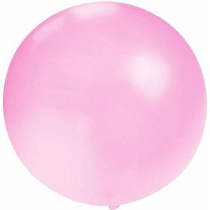Set van 6x stuks feest mega ballonnen baby roze 60 cm