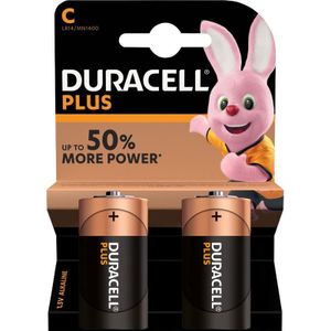 Set van 8x Duracell C Plus alkaline batterijen LR14 MN1400 1.5 V