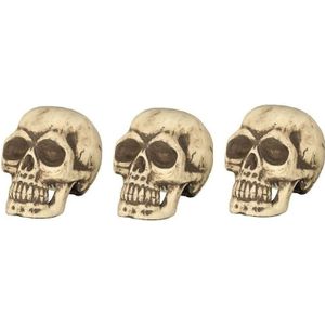 3x Halloween decoratie schedels 32 cm