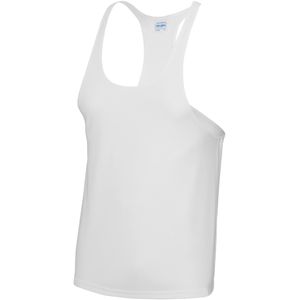 Wit bodybuilder sport hemd haltertop voor heren sporttops 9