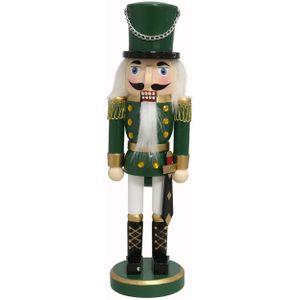 Gerimport notenkraker figuur/beeld - 25 cm - groen