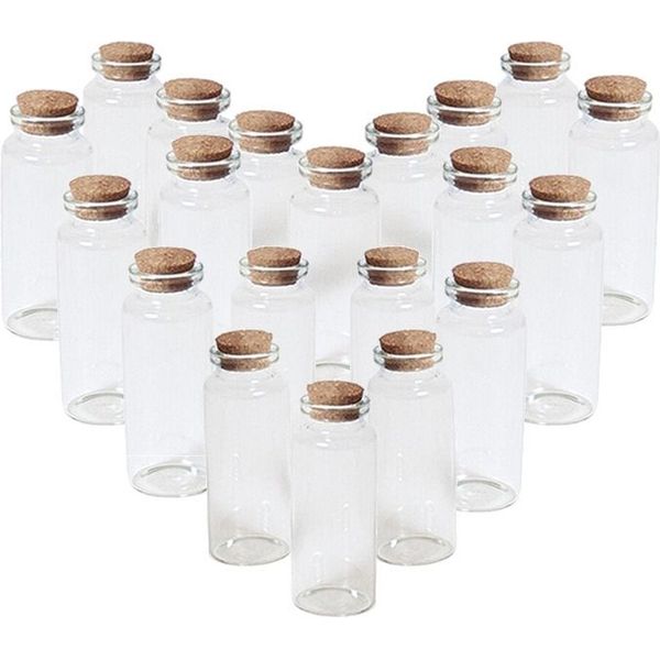 10 stks 24*50mm 12 ml kleine glazen reageerbuis flessen potten met kurk  flessen potten flesjes diy craft zand vloeistof voedsel container - Cadeaus  & gadgets kopen | o.a. ballonnen & feestkleding | beslist.nl