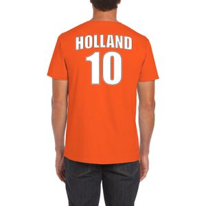 Holland shirt met rugnummer 10 - Nederland fan t-shirt / outfit voor heren