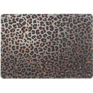 1x Placemats/onderleggers bruine panterprint 30 x 45 cm - Tafel dekken - Hippe tafeldecoratie