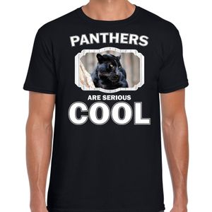 T-shirt panthers are serious cool zwart heren - panters/ zwarte panter shirt