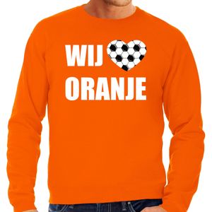 Grote maten oranje fan sweater / trui Holland wij houden van oranje EK/ WK voor heren