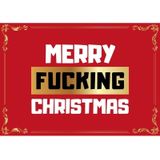 Grappige kerst wenskaart Merry Fucking Christmas