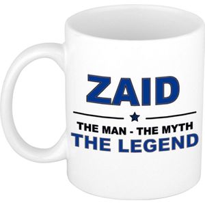 Naam cadeau mok/ beker Zaid The man, The myth the legend 300 ml