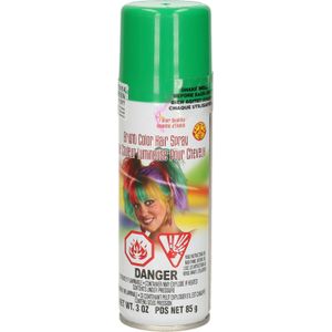 Haarverf/haarspray - groen - spuitbus - 125 ml - Carnaval