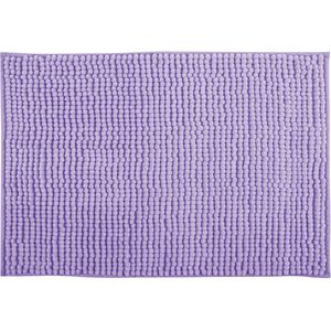 MSV Badkamerkleed/badmat tapijtje voor op de vloer - lila paars - 40 x 60 cm - Microvezel - anti slip