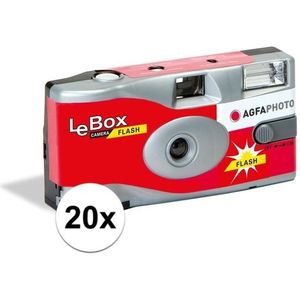 20x Wegwerp camera/fototoestel met flits voor 27 kleuren fotos