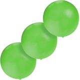 Set van 3x stuks groot formaat groene ballon met diameter 60 cm