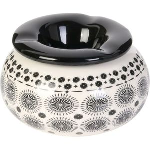 Home Deco Factory Storm Asbak Classic African - D10 x H6 cm - zwart/wit