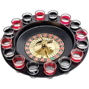 Benson Roulette drankspel - kunststof - met wiel -ÃÂ shots - casino spel