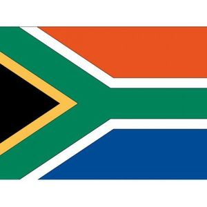10x Stickertjes Zuid Afrika vlag 10 cm