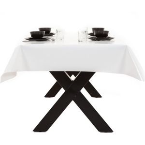 Witte tafelkleed/tafelzeil 140 x 180 cm rechthoekig