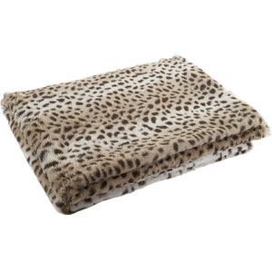 Fleece deken luipaard/panter dierenprint 150 x 200 cm